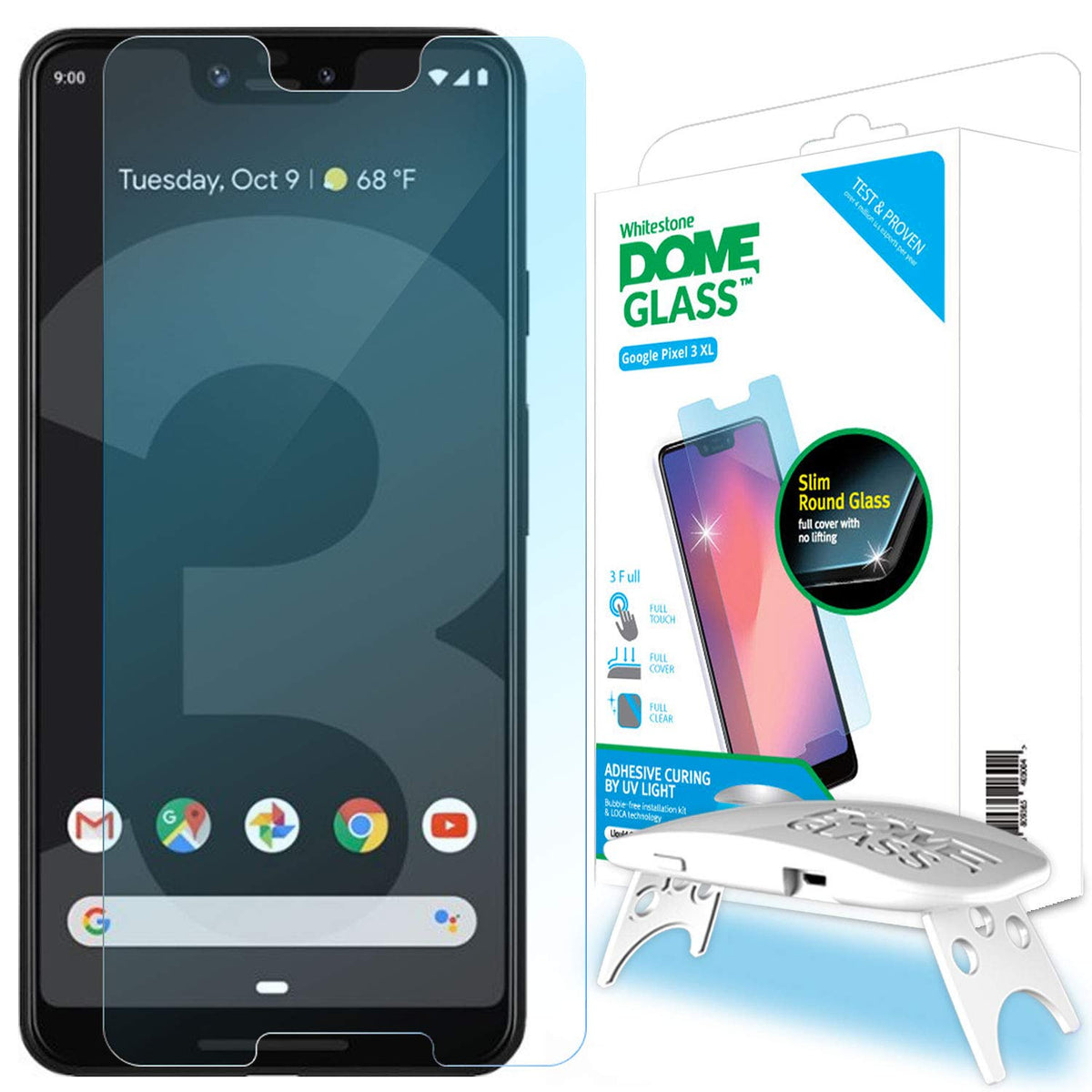 Google Pixel 3 XL 64GB Memory (Unlocked), 2024 Clearly White, Case, Screen Protector