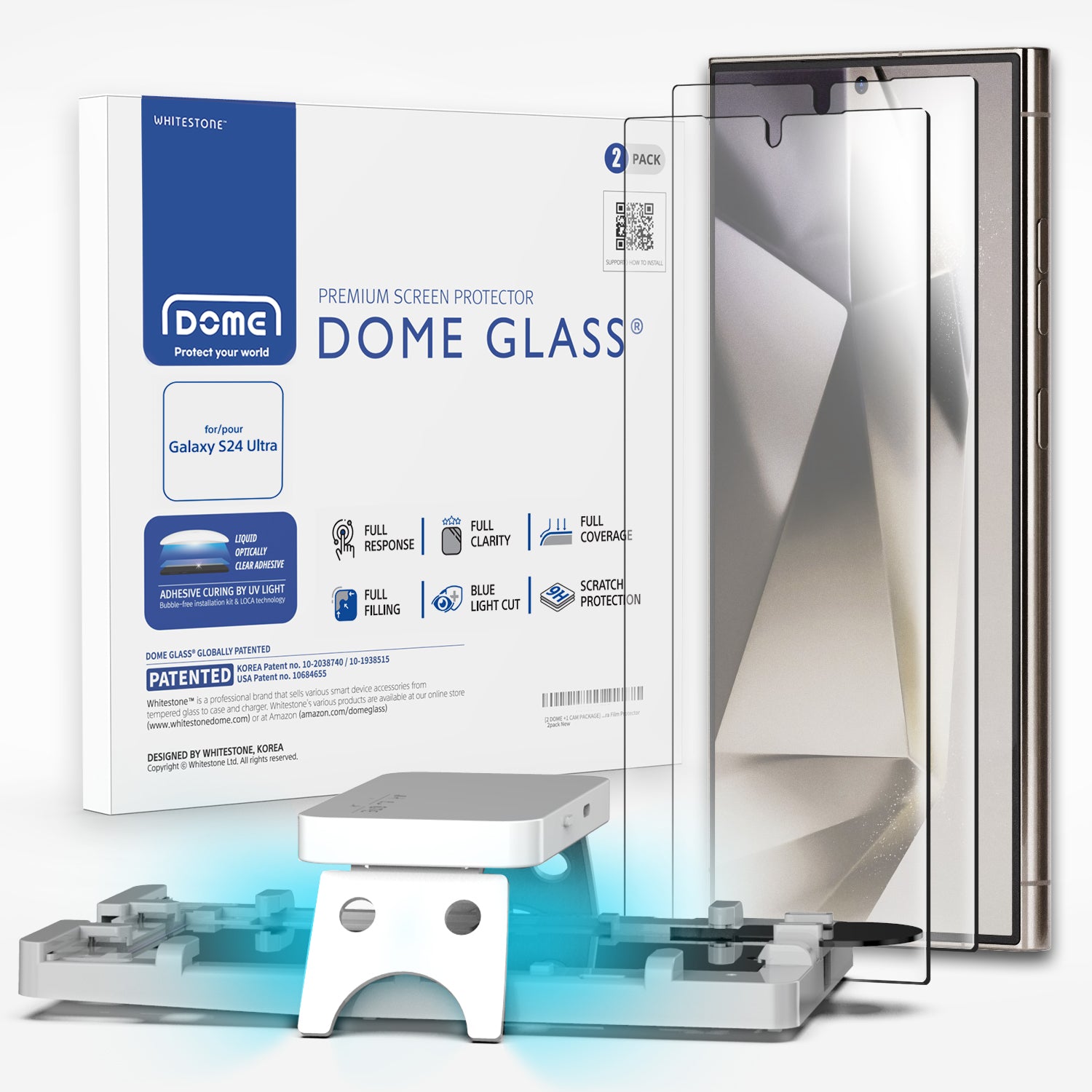 Samsung Galaxy S24 Ultra High-Definition Glass Screen Protector with  Perfect Alignment Tray™