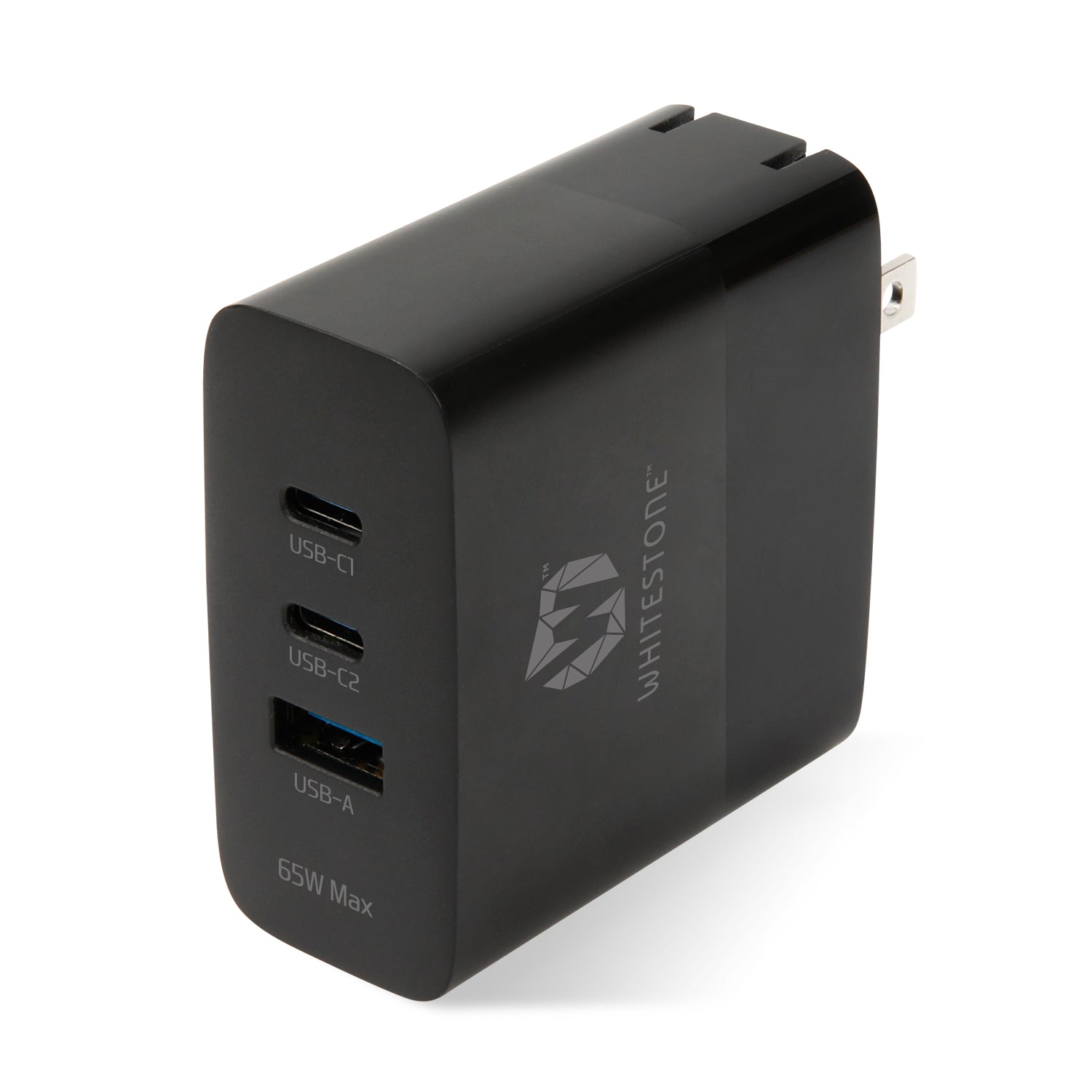 65W Dual Port USB-C and USB-A Power Adapter