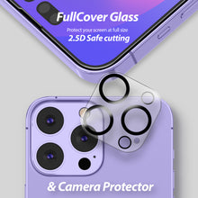Load image into Gallery viewer, [EZ w Cam] iPhone 14 Pro EZ Glass Screen Protector (6.1&quot;) with Camera Protector - 3 Pack