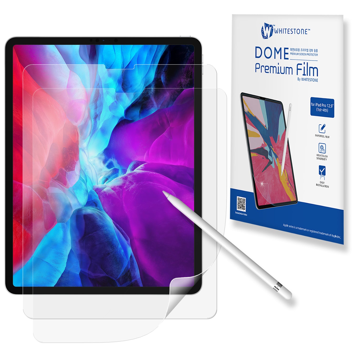 [2 PACK] iPad Pro 12.9" Paper Feel Screen Protector for Drawing and Wr